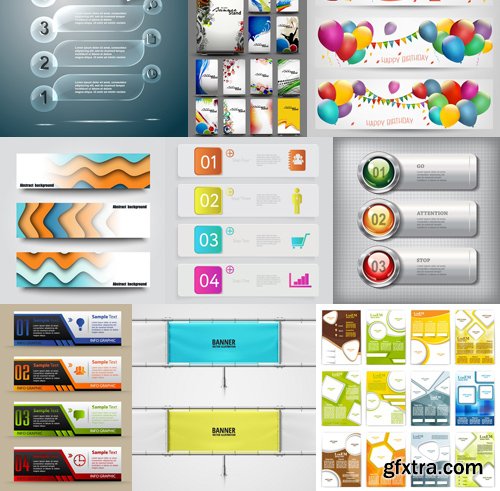 Stock Vectors - Business Banners 2, 25xEPS