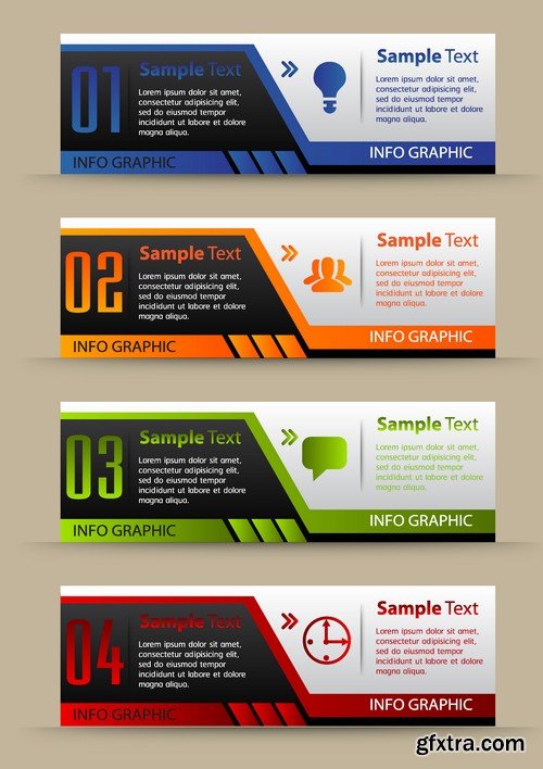 Stock Vectors - Business Banners 2, 25xEPS