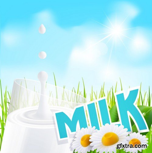 Stock Vectors - Milk 4, 25xEPS