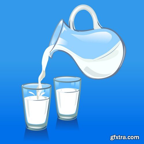 Stock Vectors - Milk 4, 25xEPS