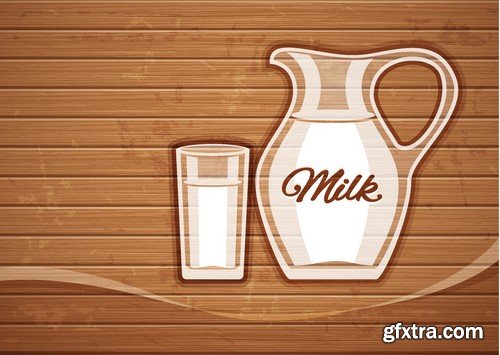 Stock Vectors - Milk 4, 25xEPS