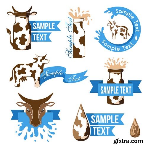 Stock Vectors - Milk 4, 25xEPS