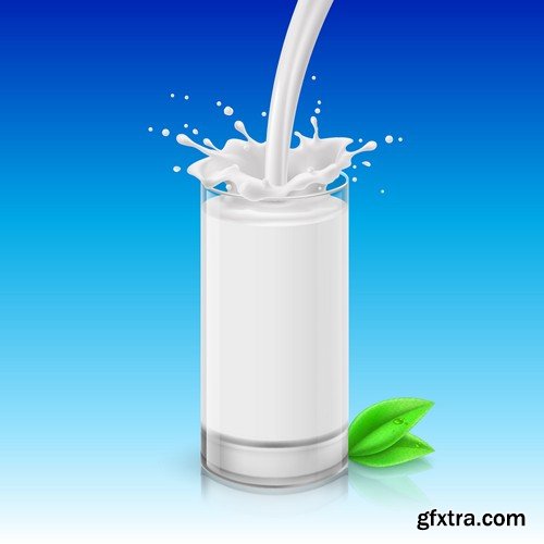 Stock Vectors - Milk 4, 25xEPS