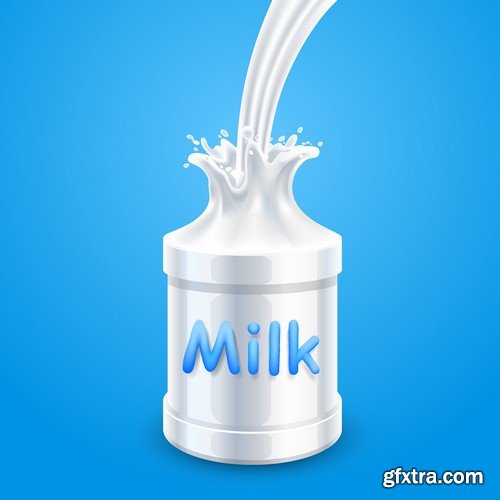 Stock Vectors - Milk 4, 25xEPS