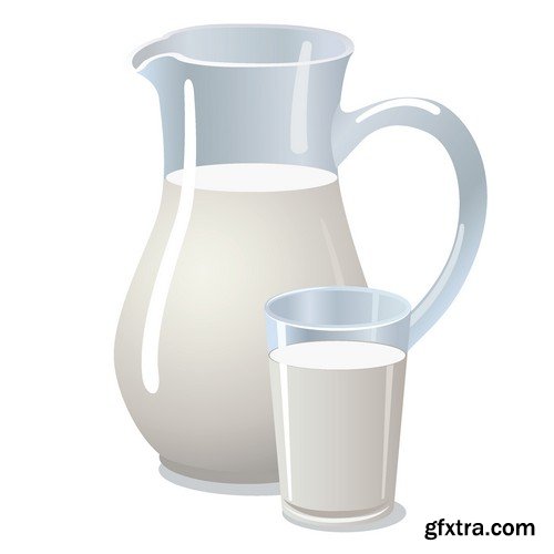 Stock Vectors - Milk 4, 25xEPS