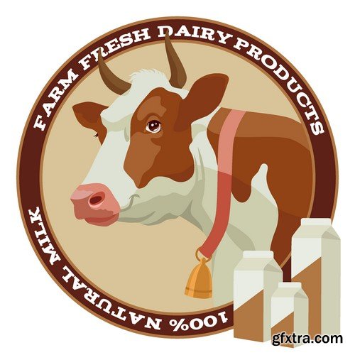 Stock Vectors - Milk 4, 25xEPS