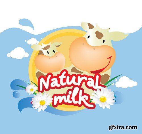 Stock Vectors - Milk 4, 25xEPS