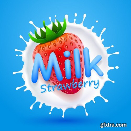 Stock Vectors - Milk 4, 25xEPS