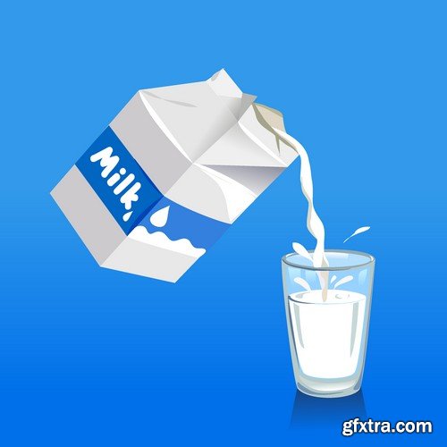 Stock Vectors - Milk 4, 25xEPS