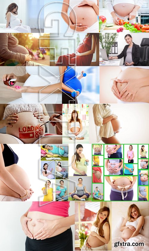 Stock Photos - Pregnant woman, 25xJPG