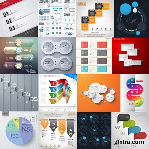 Infographics Design Elements#51 - 25 Vector