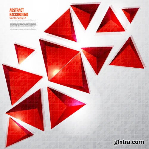 Red Triangle Abstract Backgrounds 25xEPS