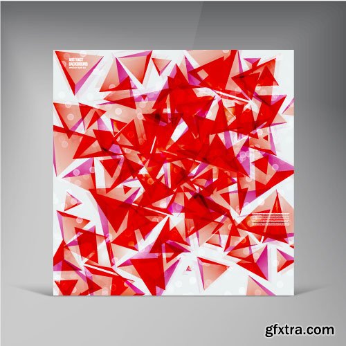 Red Triangle Abstract Backgrounds 25xEPS