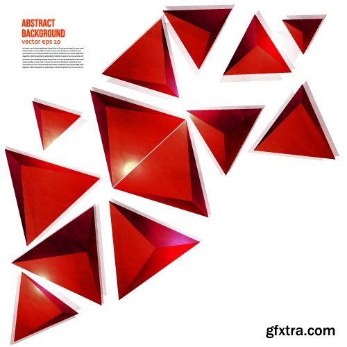 Red Triangle Abstract Backgrounds 25xEPS