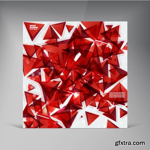 Red Triangle Abstract Backgrounds 25xEPS