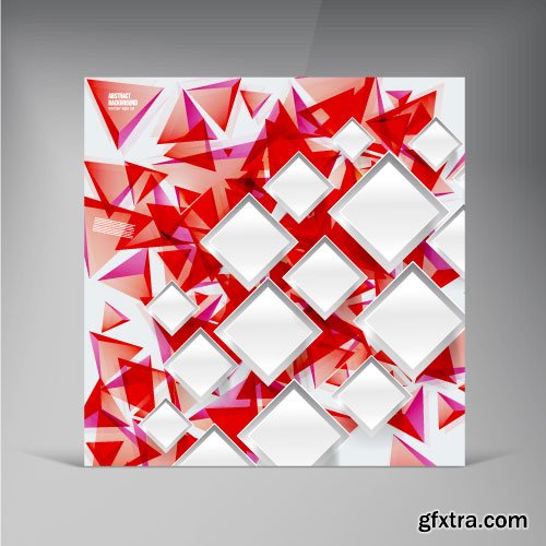 Red Triangle Abstract Backgrounds 25xEPS