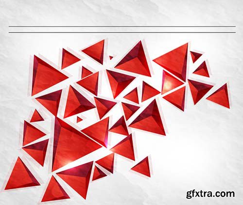 Red Triangle Abstract Backgrounds 25xEPS