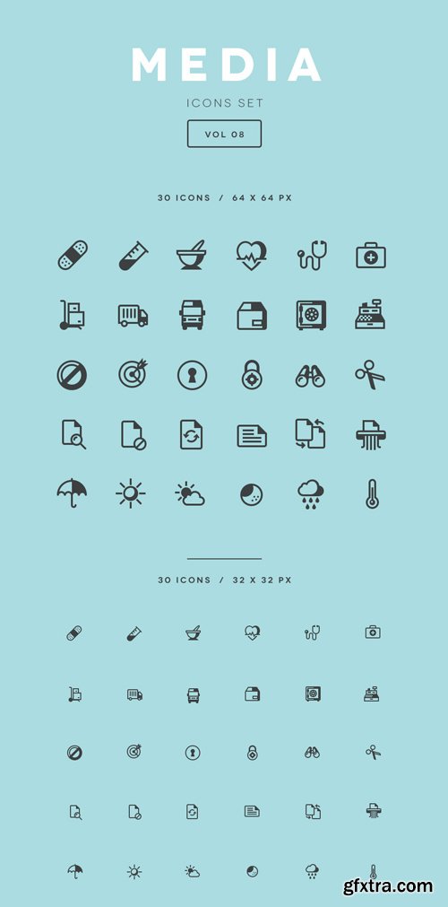 Media Icons Set Vol 8