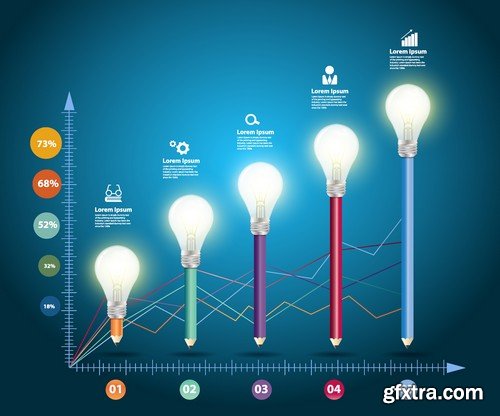 Stock Vectors - Idea 18, 25xEPS