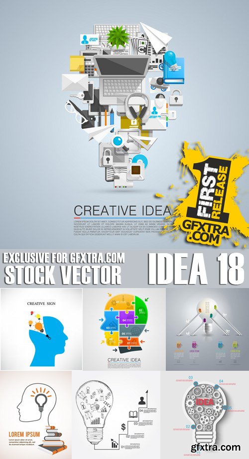 Stock Vectors - Idea 18, 25xEPS