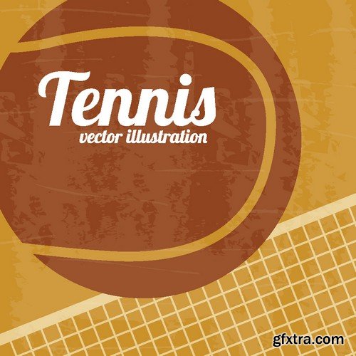 Stock Vectors - Tennis 2, 25xEPS