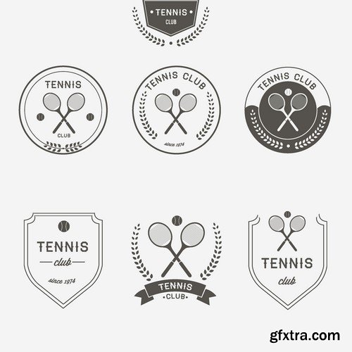 Stock Vectors - Tennis 2, 25xEPS