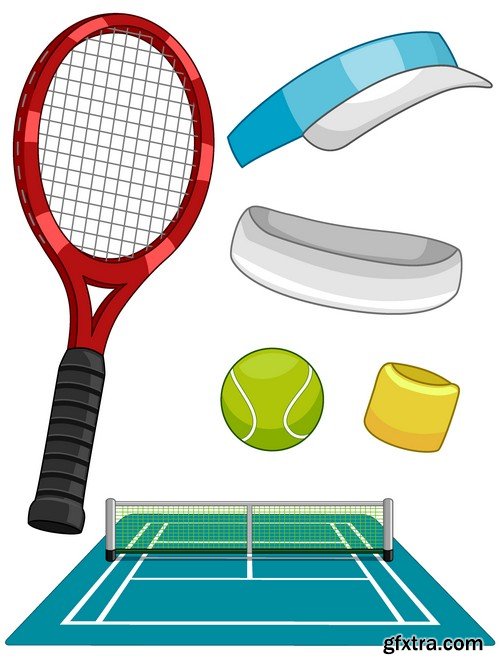 Stock Vectors - Tennis 2, 25xEPS