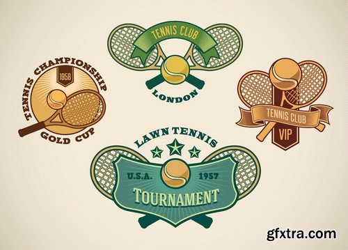 Stock Vectors - Tennis 2, 25xEPS