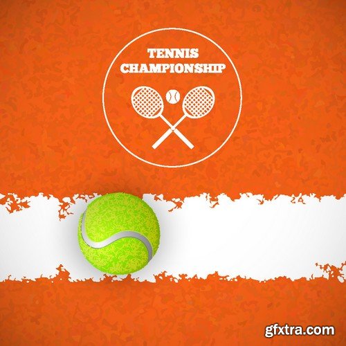 Stock Vectors - Tennis 2, 25xEPS