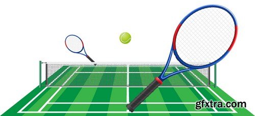 Stock Vectors - Tennis 2, 25xEPS