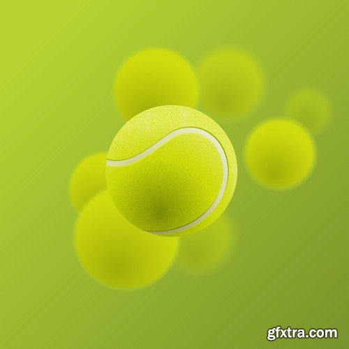 Stock Vectors - Tennis 2, 25xEPS