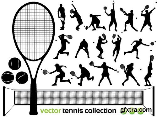 Stock Vectors - Tennis 2, 25xEPS