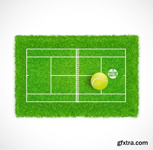 Stock Vectors - Tennis 2, 25xEPS