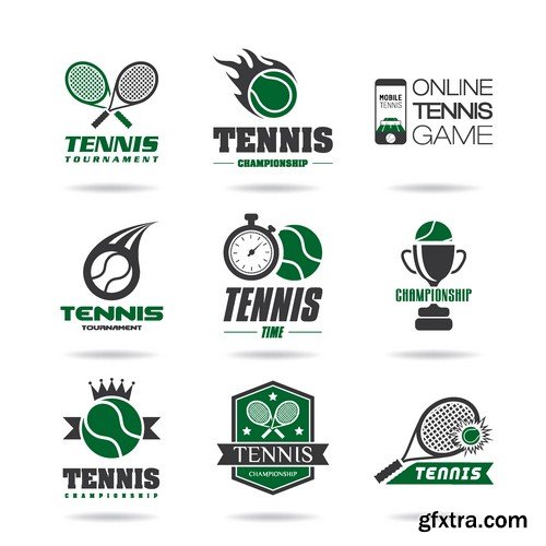 Stock Vectors - Tennis 2, 25xEPS