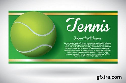 Stock Vectors - Tennis 2, 25xEPS