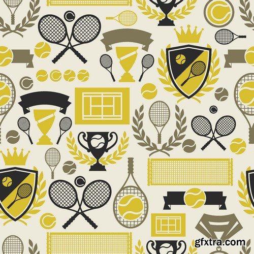 Stock Vectors - Tennis 2, 25xEPS