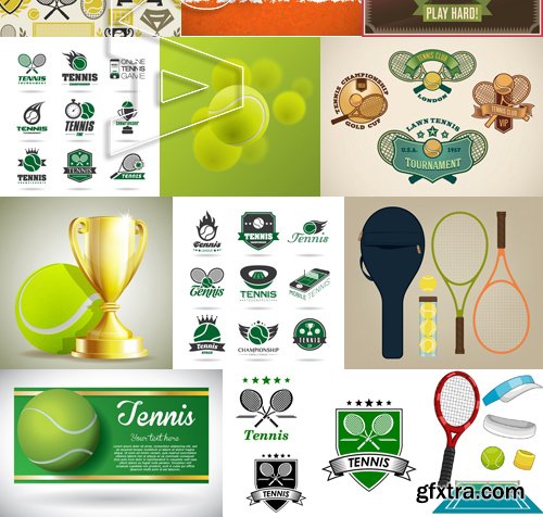 Stock Vectors - Tennis 2, 25xEPS