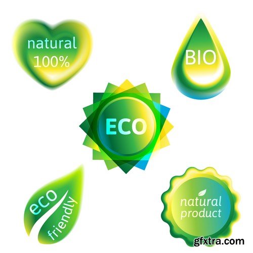 Stock Vectors - Eco and Bio Icon, 25xEPS