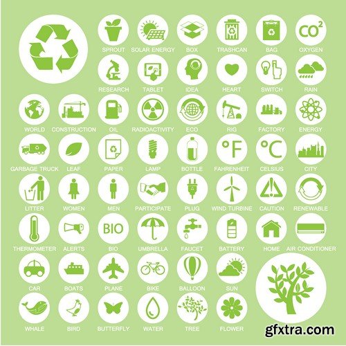 Stock Vectors - Eco and Bio Icon, 25xEPS