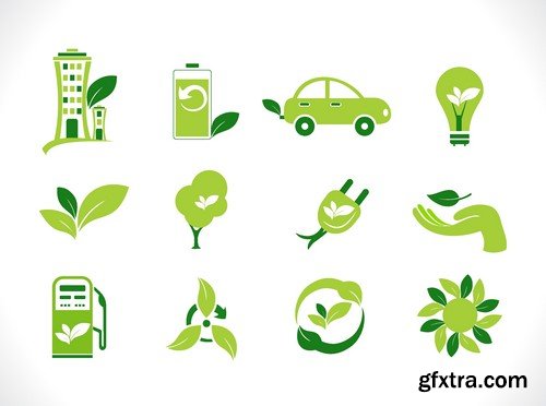 Stock Vectors - Eco and Bio Icon, 25xEPS