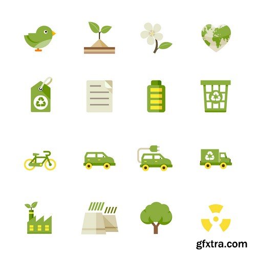 Stock Vectors - Eco and Bio Icon, 25xEPS