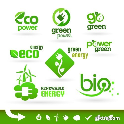 Stock Vectors - Eco and Bio Icon, 25xEPS