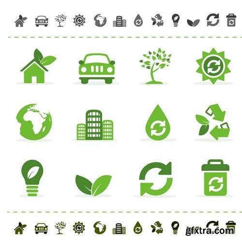 Stock Vectors - Eco and Bio Icon, 25xEPS