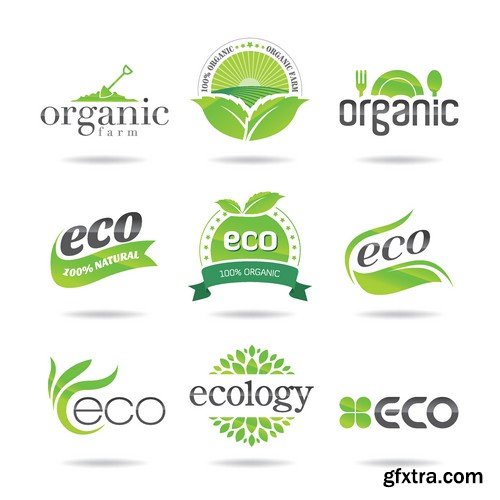 Stock Vectors - Eco and Bio Icon, 25xEPS