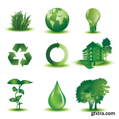 Stock Vectors - Eco and Bio Icon, 25xEPS