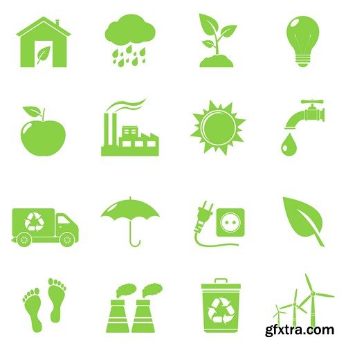 Stock Vectors - Eco and Bio Icon, 25xEPS