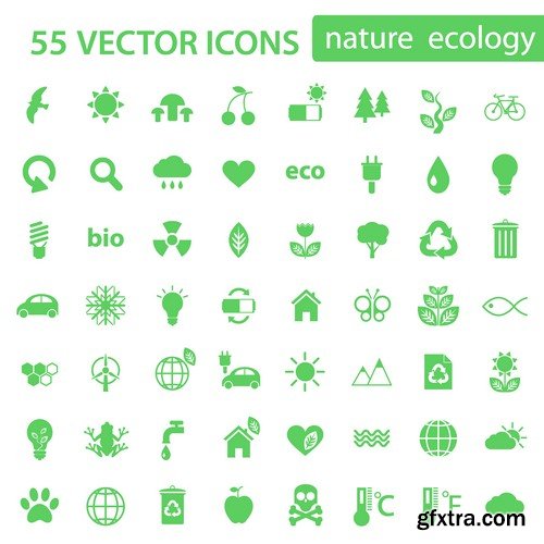 Stock Vectors - Eco and Bio Icon, 25xEPS