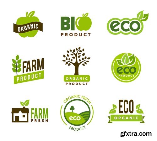 Stock Vectors - Eco and Bio Icon, 25xEPS