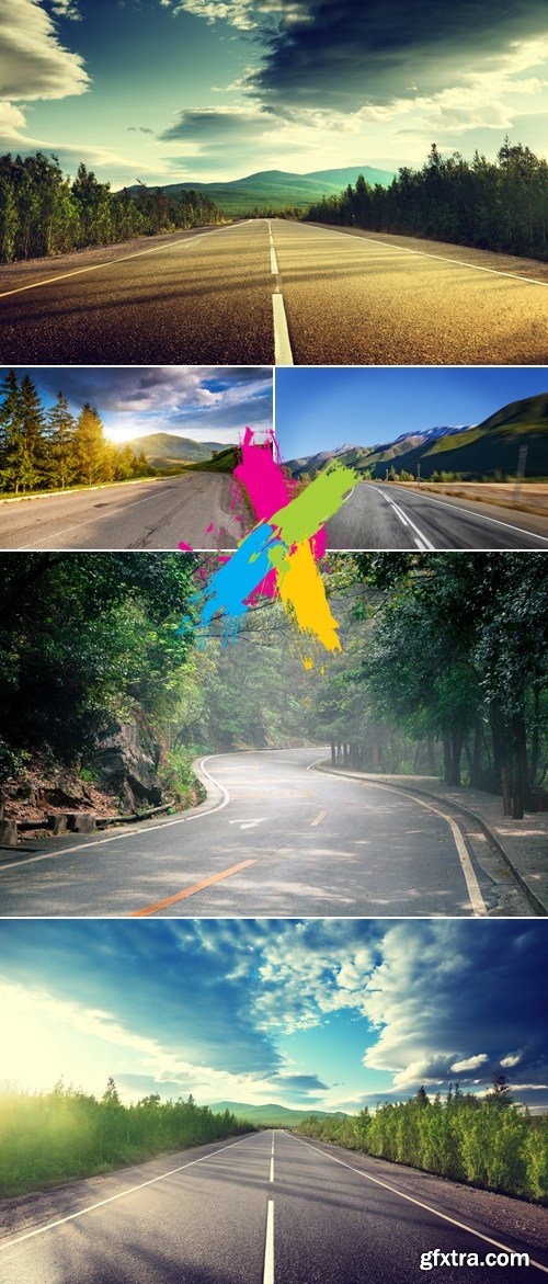 Stock Photo - Road to Mountains