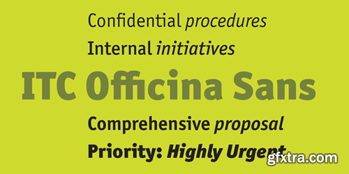 Officina Sans Font Family - 25 Fonts for $725